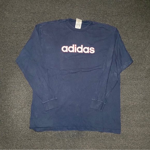 vintage Adidas spell out long sleeve shirt size 2xl - Picture 1 of 7